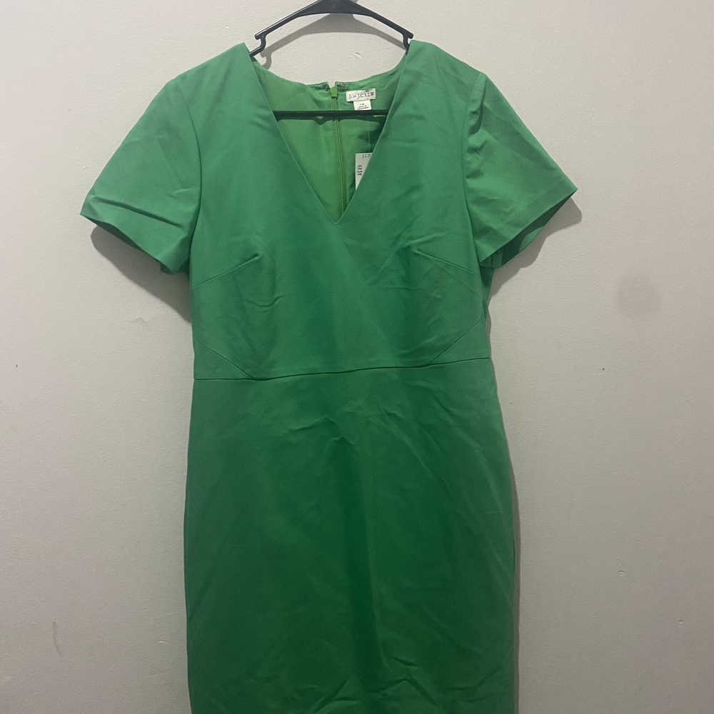 J. Crew Vibrant Green Midi Dress